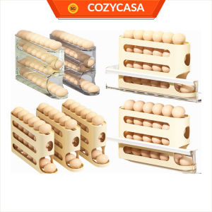 【COZYCASA】Auto Rolling Egg Storage Rack/Multi-Layer Egg Holder/Transparent Egg Rack