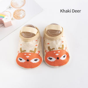 LAKOE kaos kaki anak anti slip/kaos kaki bayi kartun hewan dengan strap / baby socks
