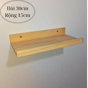 Kệ gắn tường chữ U Gỗ thông nguyên tấm. Dùng làm kệ trang trí kệ sách kệ gia vị. Kệ gỗ thông treo tường decor mọi thứ.