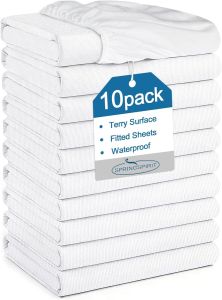 Queen Size Mattress Protector WaterproofAbsorbent Fitted Sheet