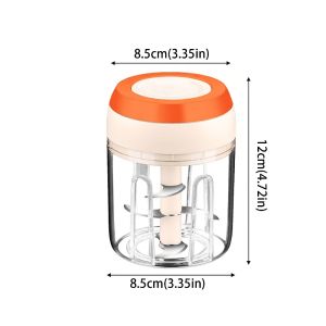 LZHDP MALL Household Vegetable Grinder Hand-Operated Multi-Function Handheld Garlic Crusher Kitchen Gadget Portable Garlic Chopper Kitchen Use