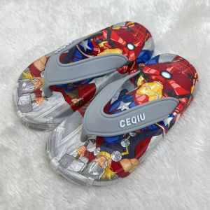 (Size 24-35) Ceqiu 130 Sandal Anak Laki Laki Karakter Super Hero Sandal Jepit Karet Lentur