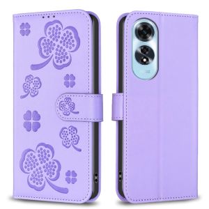 For OPPO A60 A18 A17 A17K A16 A38 A54 A55 A57 A57S A77 A77S A58 A74 A76 A78 A94 A95 A96 A98 5G Phone Case Lucky Grass Magnetic Leather Wallet Card Slot Couples Flip Case Casing