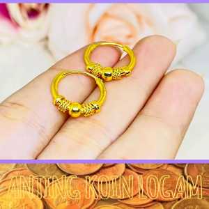 ANTING GIPSY POLOS PENTOL GOLD TERBUAT DARI BAHAN KOIN 1991 ANTI KARAT