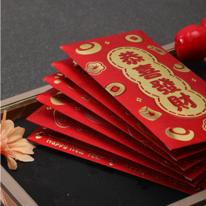 6PCS/SET Angpao Red Pocket Thick Ampao Money Envelope Red Envelope Christmas New Year Personalized Creative Universal Red Envelope