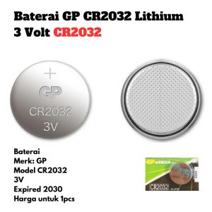 Baterai GP CR2032 Lithium Batu Batre 3v Battery 3 Volt CR 2032 1pcs