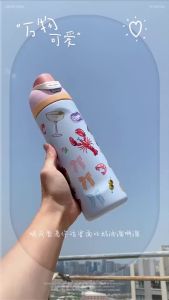 Penhao store Owalx UO Exclusive Picnic Prep Edition 24oz 32oz Stainless Steel Water Bottle with Straw Vacuum Insulated Tumbler for School Gym Travel Cute Kawaii Style Gift Ideas