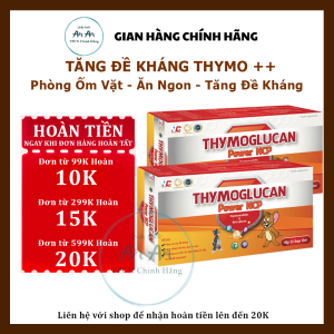 Gel uống Giảm ốm vặt cho trẻ THYMOGLUCAN Giúp bé ăn ngon ngủ tốt giảm bện đường hô hấp trên ho sổ mũi thường bị - Hộp 20 ống