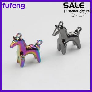 fufeng 2pcs hợp kim Pony Mặt dây chuyền động vật Ngựa Charms tự làm vòng cổ bông tai vòng tay phụ kiện Keychain làm đồ trang sức làm bằng tay