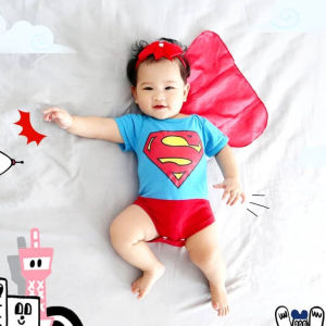 baju bayi jumper bayi lucu karakter superhero superman imut