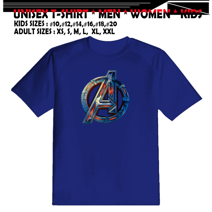 Avenger Super Hero Logo Design T Shirt for Adults and Kids Family Men Women