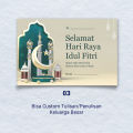 (Isi 25 PCS) Kartu Ucapan Lebaran Idul Fitri / Sticker Idul Fitri / Stiker Lebaran 2023  Bisa Custom Tulisan. 