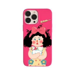 CASE iPhone 11 13 12 mimi 14 15 Pro 7 8 6 6 S Plus MAX XR XS MAX 7Plus 8Plus SE 2023 iPhone Jelly Case Ugly and Cute Girl Casing Silikon Tahan Benturan