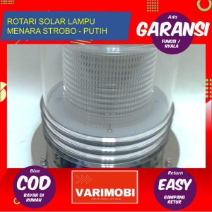 ROTARI SOLAR LAMPU MENARA STROBO - PUTIH