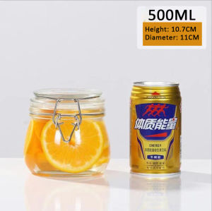 【1-3 Days Delivery】 500ml-2000ml Glass Jar Airtight Lid Leak-Proof Kitchen Storage For Dry Goods BPA-Free