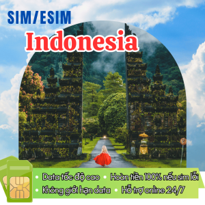 Sim/eSIM Du Lịch Indonesia – Kết Nối Siêu Nhanh Không Lo Roaming Quốc Tế | FREESHIP - CHƯA KÍCH HOẠT