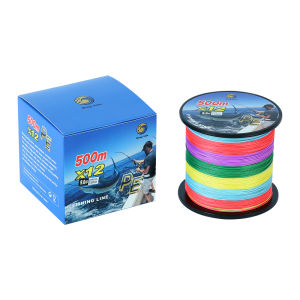 X12 X16 Senar Kepang 500 Meter Senar PE Lure Pancing Laut Jepang Pancing Perahu Senar Pancing Jarak Jauh Kerapu Gentian Tuna Sepuluh Meter Satu Warna