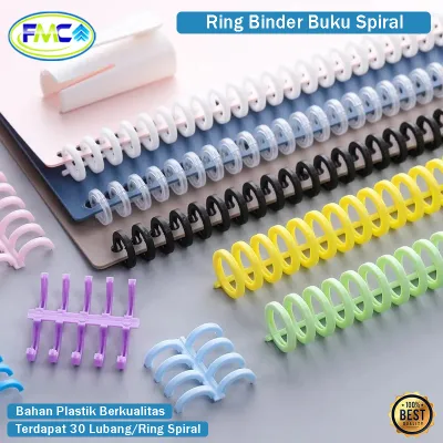 Ring Binder Spiral 30 Lubang DIY Spiral Binder Strip Buku Lingkaran Buku Album Pengikat Kertas