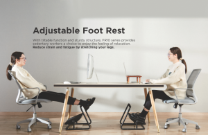 Ergonomic Foot Rest Under Desk with Massage Function Office Foot Rest Foot Stool by Niture