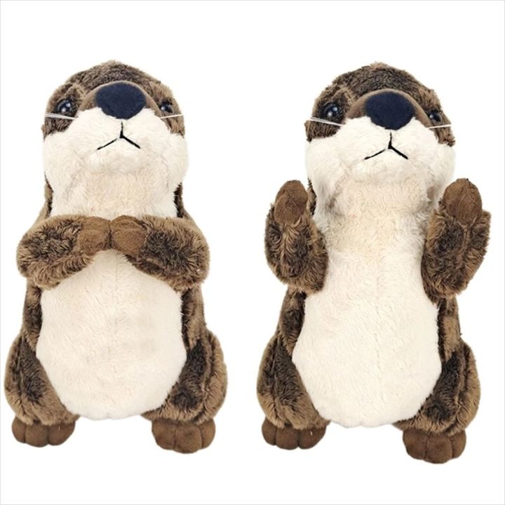 NJJU Children Cute Standing Simulation Sea Otter Stuffed Boys And Girls ...