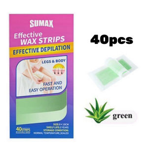 [MALAYSIA READY STOCK] 40pcs SUMAX Hair Remover Wax Strips Hair Removal Patch Depilatory Paper 脱毛蜡纸