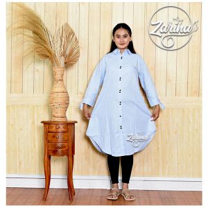 Long Tunik Polos Casual/Dress Panjang Muslimah/Muslim Lebaran