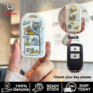 Honda City CRV Hatchback Civic FC BRV Accord HRV Jazz อัจฉริยะไร้กุญแจรายการ Push Start ปุ่มกด TPU รีโมท2/3/4