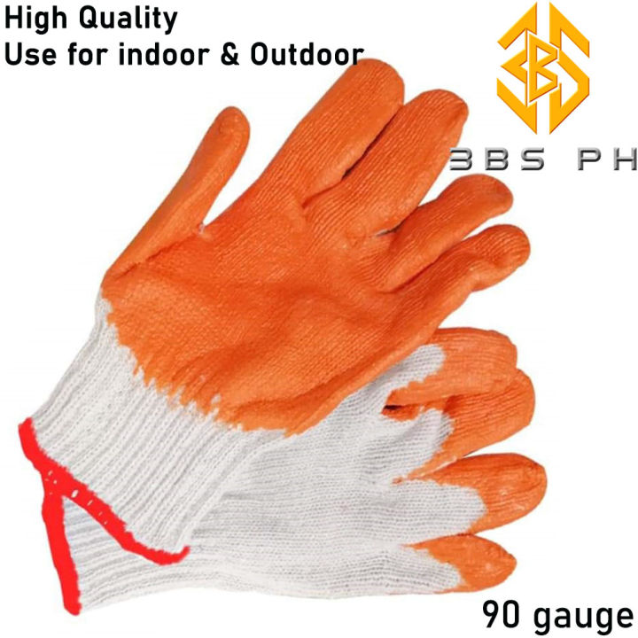 Hauling Gloves Gardening Gloves Rubberized Gloves heavy Duty Pair 90  Gauge I 3BS Lazada PH