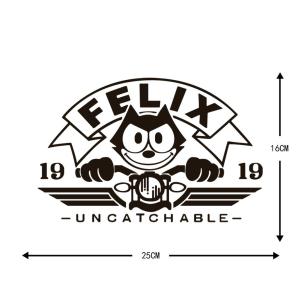 Cartoon Felix The Cat Car Decal Motorcycle Scooter Head Cover Scratch Sticker Windshield Decoration Waterproof Sticker for Vespa Honda Yamaha