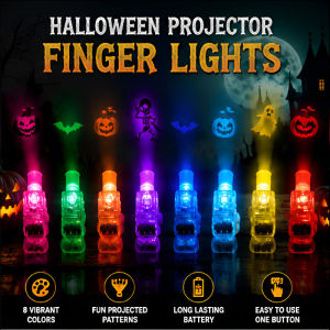 Halloween Projection Finger Light LED Finger Light Projector Pumpkin Ghost Trick Or Treat Party Favor Kids Toy