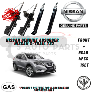 NISSAN X-TRAIL T32 (FRONT 2PCS REAR 2PCS 1SET 4PCS) 100% ORIGINAL GENUINE NISSAN GAS SHOCK ABSORBER