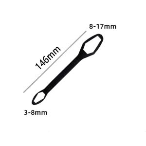 Double End Wrench Universal Spanner 8-24mm Multi Functional Self-tightening Glasses Wrench COD 8-24mm Universal Torx Wrench Self-tightening Adjustable Glasses Wrench Board Double-head Torx Spanner Hand Tools