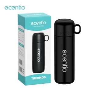ECENTIO Putih Thermos Air Panas 500ml stainless steel Botol Tutup Model Cangkir