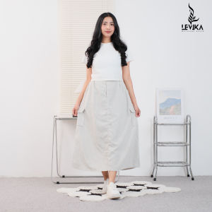 rok vintage skirt corduroy saku cargo korean style by levika.co