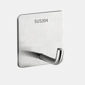 Móc Dán Tường Bằng Inox Chịu Lực Chắc Chắn Móc Treo Đồ Không Cần Khoan Đa Năng Cho Phòng Bếp Nhà Tắm