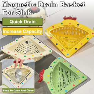 Fun Dishwasher Sink Anticlogging Cute Styling Household Good Draining Effect Sink Drainer Sink Magnetic Drainage Basket Triangle Efficient And Tidy Kitchen