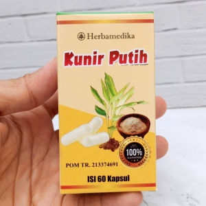 Kapsul Kunir Putih Asli isi 60 - Kunyit Putih Obat Kanker Nyeri Lambung Kista Benjolan