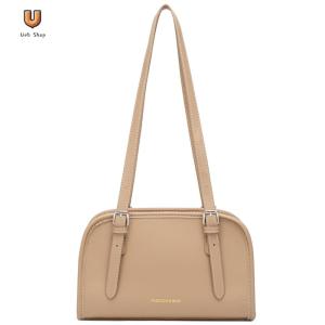 Women Leather Shoulder Bag with Inner Pocket Shoulder Handbags Purses Solid Color Casual Hobo Bags Trendy Shoulder Handbag for Work Travel [Ueb Shop]