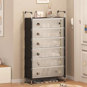 5-Tier Shoe Rack Multifunctional Dust-proof Shoe Rack Organizer Integrated Household Shoe Hat Rack