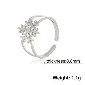 SKYRIM Womens Ring Snowflake Design Open Ring Adjustable Ring Fashion Jewelry Gift