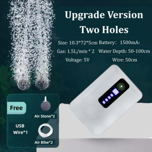 Keranixy Solar Oxygen Pump Portable USB Rechargeable Quiet Fish Tank Oxygenator Outdoor Fishing Air Pump Pet