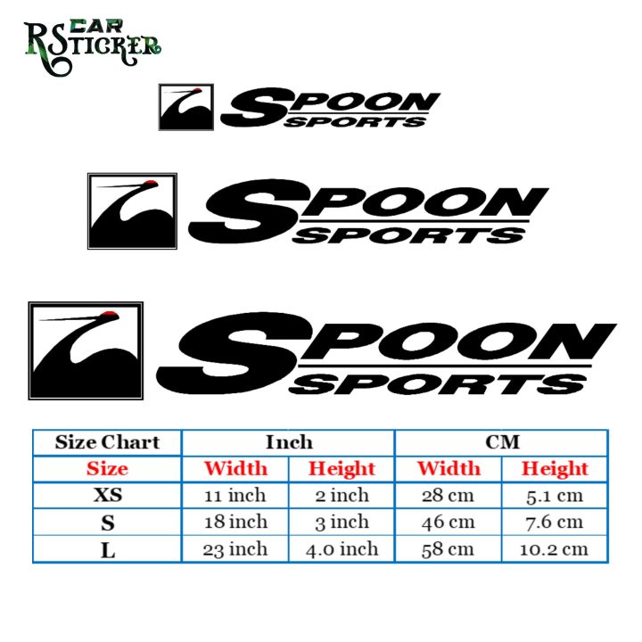 Spoon Sports Car Sticker | Lazada