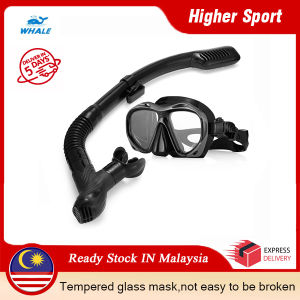 WHALE MK2600 + SK900 Professional Adult Diving Silicone Glasses Snorkel Set
