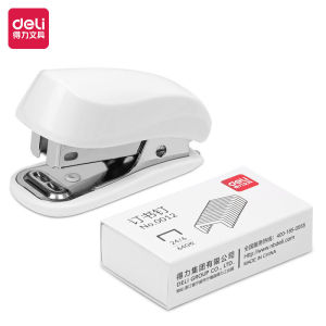 Máy dập ghim Deli chính hãng 0255 - Dập ghim mini - Dập ghim nhỏ gọn cho học sinh - Bao gồm ghim 12 (12mm)