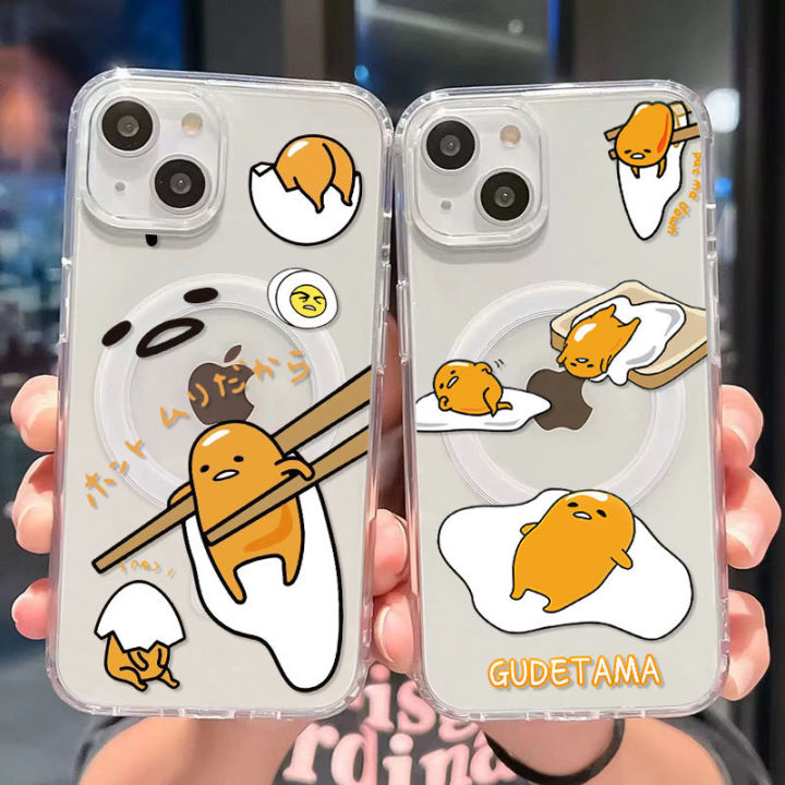 Cute Cartoon Gudetama Egg Magsafe Phone Case For iPhone 17 Pro Max 17E Air  16 Pro