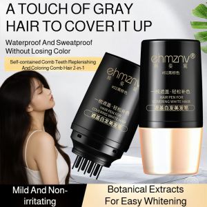 Colorfast Hairbrush Hairdressing Pen Selfcontained Tooth Comb Longlasting Coloring Multifunction Portable Hair Stick For Gray Hair Coverage Everyone Elegant And Noble