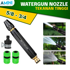 AMINI Semprotan Air Cuci Motor Ukuran 5/8 Inch Kepala Semprot Watergun Semprotan Tanaman Nozzle Kuningan Lurus Jet Spray Kencang Alat Cuci Motor Cuci Mobil Dan Selang Kebun