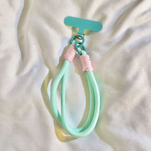 Raimondo Ins Gantungan hp Simple Niche Phone Lanyard hp Macaron Colored Woven Phone Strap Short