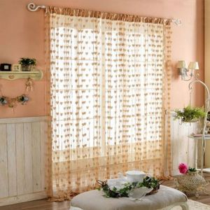 KAKA New Arrivals String Heart Door High Quality Drapes Window Pattern Curtain Tassel