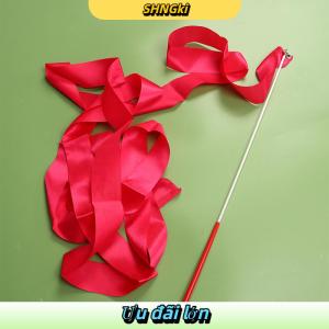 SHNGki 4M Đầy Màu Sắc Phòng Tập Thể Dục Vũ Băng Nhịp Điệu Cô Gái Nghệ Thuật Thể Dục Dụng Cụ Múa Ba Lê Streamer Xoay Que Cầu Vồng Thanh Đào Tạo Thể Thao